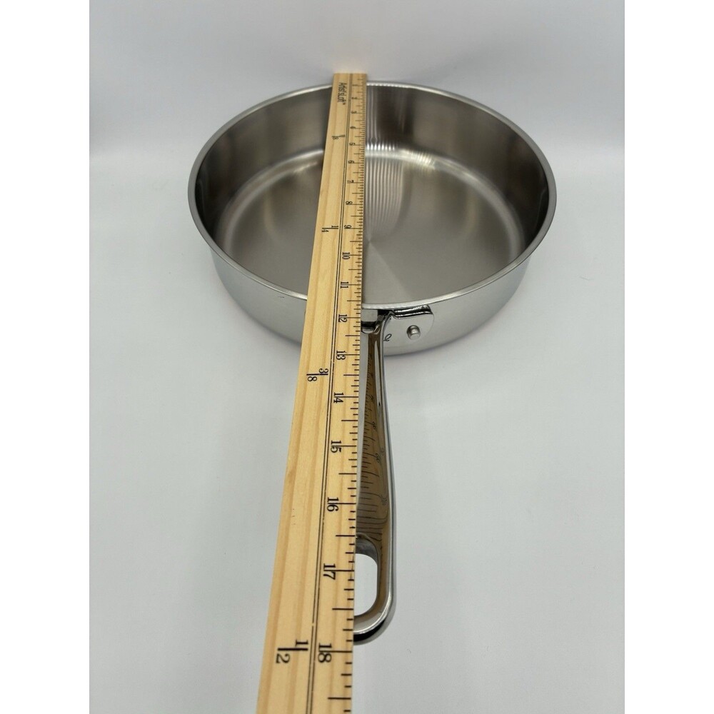 Emeril by ALL CLAD 3 Qt Sauce Pan 10" Saute Stainless Skillet W/ LID Copper Core - Picture 12 of 16